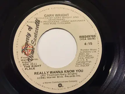 Gary Wright - Really Wanna Know You