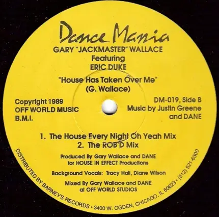 Gary Wallace Featuring Eric Duke - House Has Taken Over Me