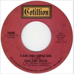 Garland Green - Plain And Simple Girl / Hey Cloud