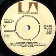 7inch Vinyl Single - Garnet Mimms - Remember Garnet Mimms