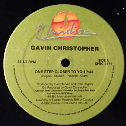 Gavin Christopher / Delegation - One Step Closer To You / You And I