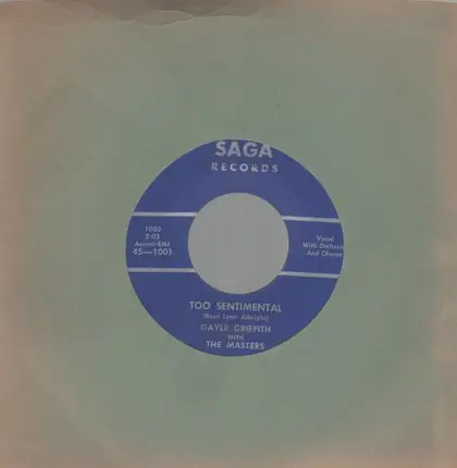 Gayle Griffith With The Masters - Rocket Rock And Roll