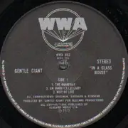 LP - Gentle Giant - In A Glass House - UK  WWA