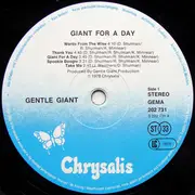 LP - Gentle Giant - Giant For A Day