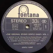 LP - Gentle Giant - The Original Studio Gentle Giant - Vol. 1