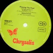 Double LP - Gentle Giant - Playing The Fool - GREEN CHRYSALIS LABELS