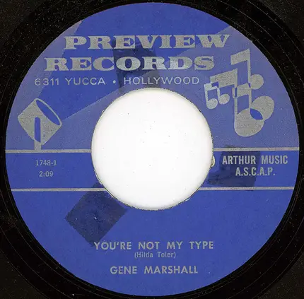 Gene Marshall - You're Not My Type / God's Skyways