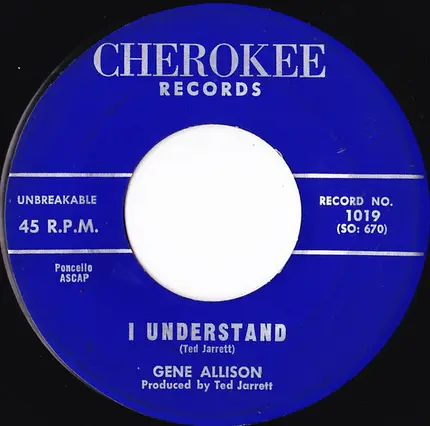Gene Allison - I Understand / Now That We're Together