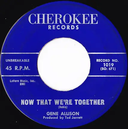 Gene Allison - I Understand / Now That We're Together