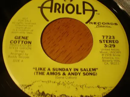 Gene Cotton - Like A Sunday In Salem (The Amos & Andy Song)