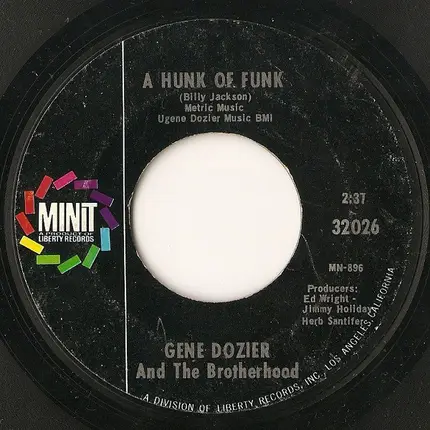 Gene Dozier And The Brotherhood - A Hunk Of Funk / One For Bess