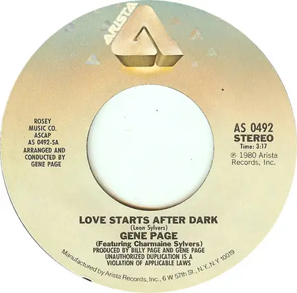 Gene Page - Love Starts After Dark