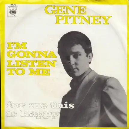 Gene Pitney - I'm Gonna Listen To Me