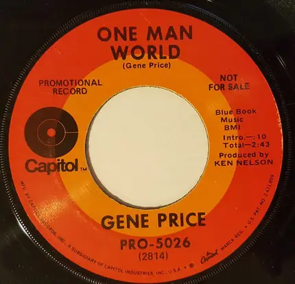 Gene Price - Huntsville / One Man World