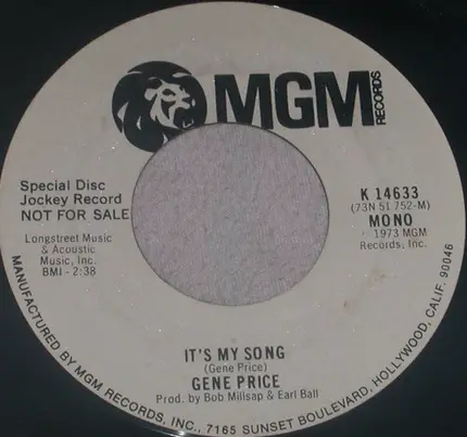 Gene Price - It's My Song