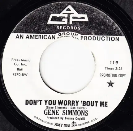 Gene Simmons - Don't Worry About Me / Back Home Again