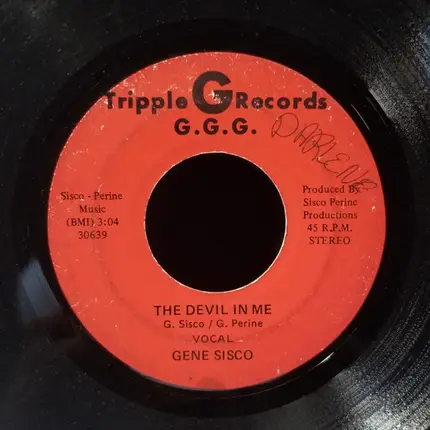 Gene Sisco - The Devil In Me / Rosie's Bar And Grill