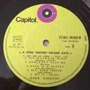 LP - Gene Vincent & His Blue Caps - A Gene Vincent Record Date - Mono, Green Labels