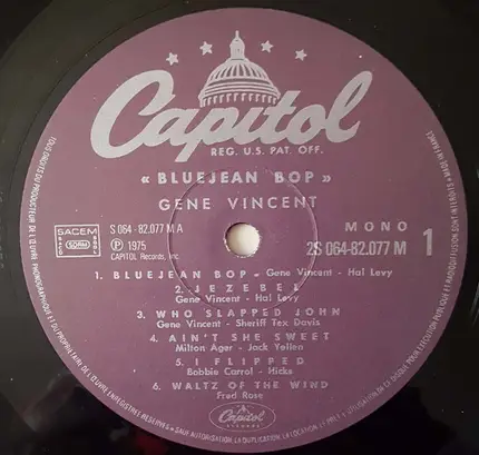 Gene Vincent & His Blue Caps - Bluejean Bop!