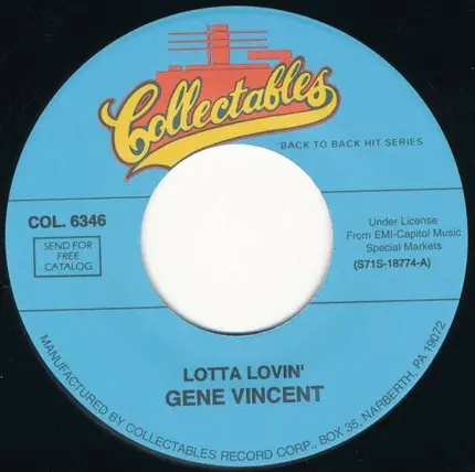 Gene Vincent - Lotta Lovin' / Dance To The Bop