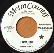 Gene Davis - I Need Help / I Gotta Finish That Dream