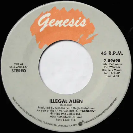 Genesis - Illegal Alien