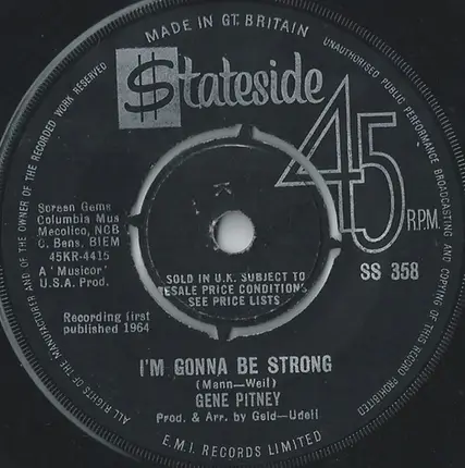Gene Pitney - I'm Gonna Be Strong