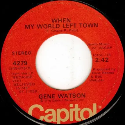 Gene Watson - Because You Believed in Me
