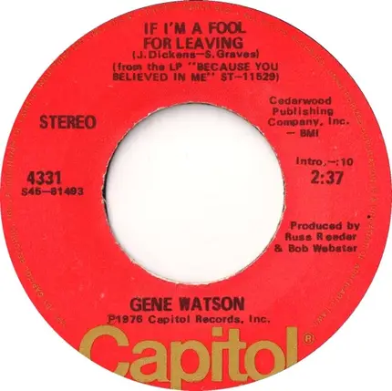 Gene Watson - Her Body Couldn't Keep You