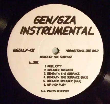 GEN / GZA - Beneath The Surface (Instrumentals)