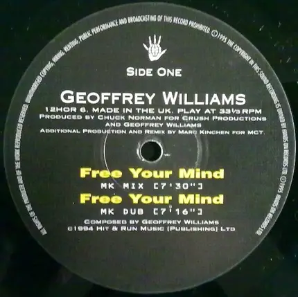 Geoffrey Williams - Free Your Mind / I Guess I Will Always Love You