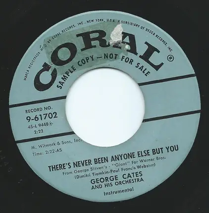 George Cates And His Chorus And Orchestra / George Cates And His Orchestra - Friendly Persuasion (Thee I Love)