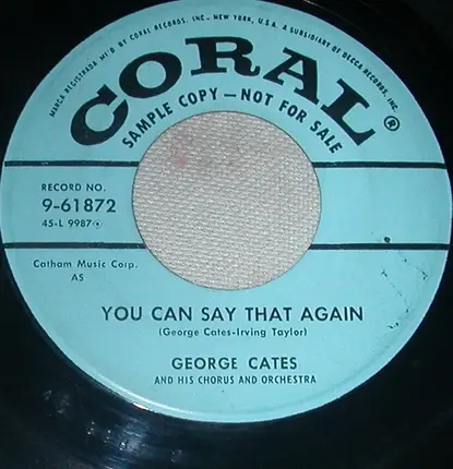 George Cates And His Orchestra - Valley Of The Redwoods