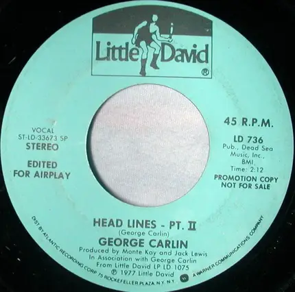 George Carlin - Head Lines - Pt. I / Head Lines - Pt. II