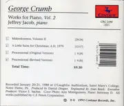 CD - George Crumb - Works For Piano, Vol. 2