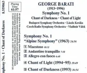 CD - George Barati - Budapest Symphony Orchestra • László Kovács / Prague Radio Symphony Orchestra • Vla - Symphony No. 1 • Chant Of Darkness • Chant Of Light