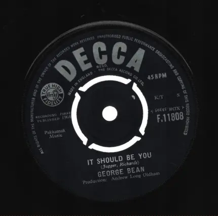George Bean - Will You Be My Lover Tonight / It Should Be You