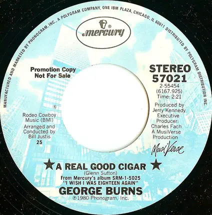 George Burns - A Real Good Cigar