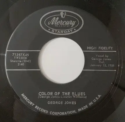 George Jones - Color Of The Blues / Eskimo Pie