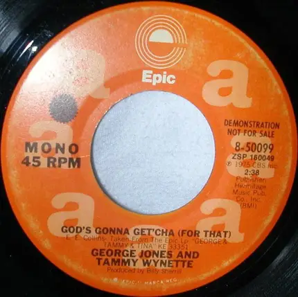 George Jones & Tammy Wynette - God's Gonna Get'cha For That