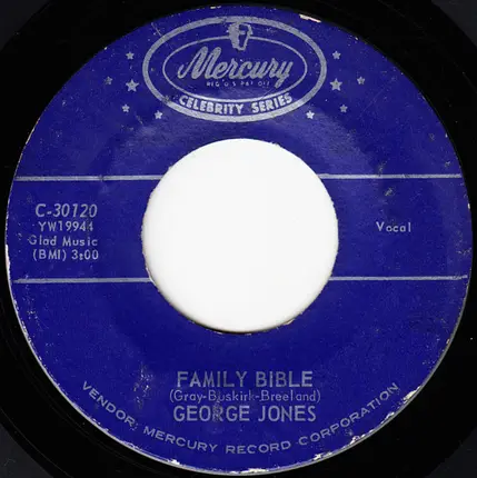 George Jones - Candy Hearts / Family Bible