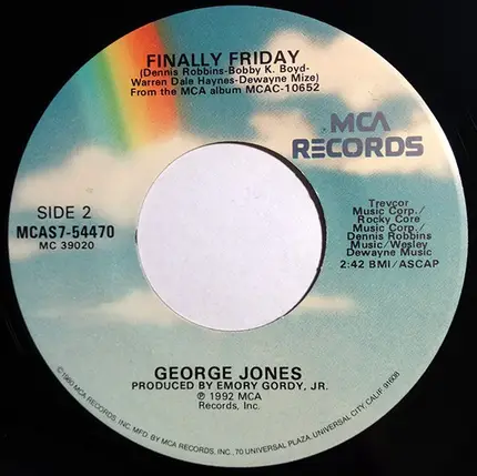 George Jones - I Don't Need Your Rockin' Chair  Finally Friday