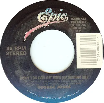 George Jones - The King Is Gone (So Are You) / Don't You Ever Get Tired (Of Hurting Me)
