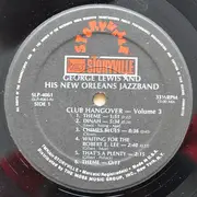 LP - George Lewis' Ragtime Band - George Lewis At Club Hangover Vol. 3