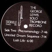 LP - George Lewis - The George Lewis Solo Trombone Record