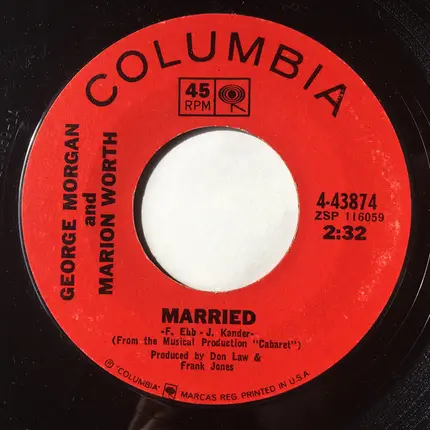 George Morgan & Marion Worth - The Wheel Of Hurt / Married