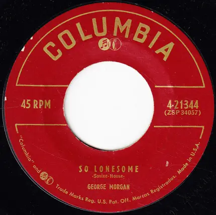 George Morgan - A Cheap Affair / So Lonesome