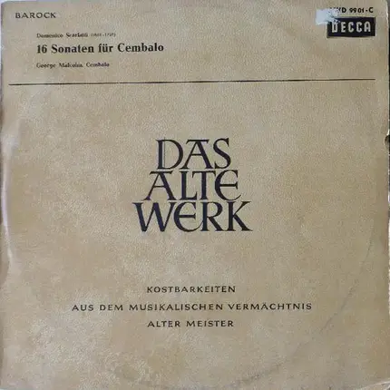 George Malcolm , Domenico Scarlatti - 16 Sonaten Für Cembalo