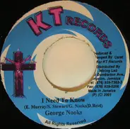 George Nooks / Mozam - I Need To Know / Reggae For Sure