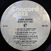LP - George Shearing , Brian Torff - Blues Alley Jazz